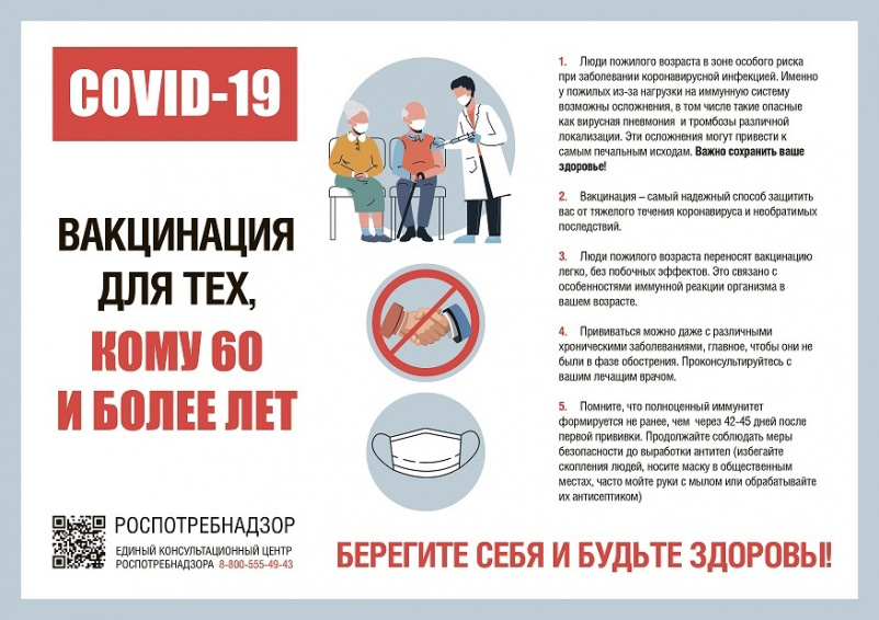 О вакцинации для тех, кому 60 и более лет О вакцинации для тех, кому 60 и более лет